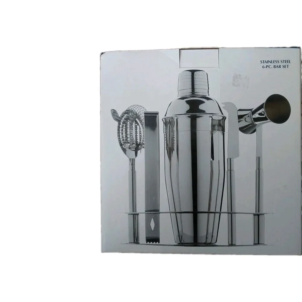 Williams Sonoma Encore Bar Tools and Cocktail Stainless Steel 6-pc Bar Set NIB